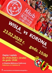 plakat - mecz Wisła vs Korona