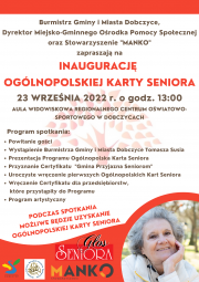 Inauguracja Ogólnopolskiej Karty Seniora - plakt