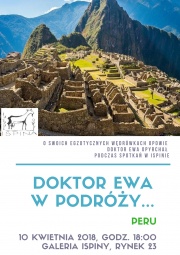 plakat - Doktor Ewa w podróży - Peru