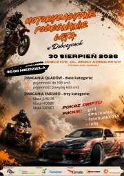 plakat - motoryzacyjne pożegnanie latat w Dobczycach