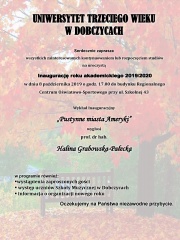 plakat - inauguracja Trzeciego Wieku