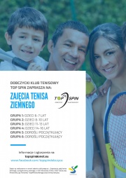 plakat - nabór na zajęcia tenisa ziemnego