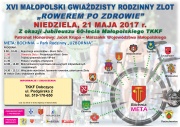 Plakat - XVI Małopolski Gwiaździsty Rodzinny Zlot "Rowerem po zdrowie"
