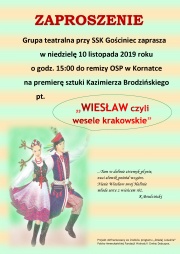 plakat - Wiesław, czyli wesele krakowskie