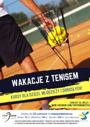 Wakacje z tenisem 2018 - plakat