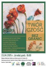 Plakat promujący wystawę "Twórczość Bez Granic"