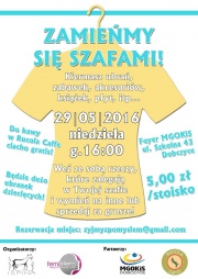 plakat - Zamieńmy się szafami