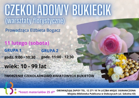 Warsztaty florystyczne w bibliotece: Czekoladowy bukiecik