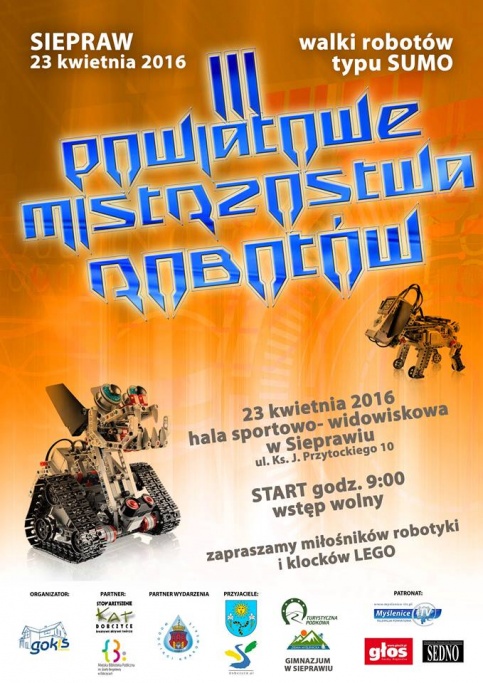 plakat - III Powiatowe Mistrzostwa Robotów 