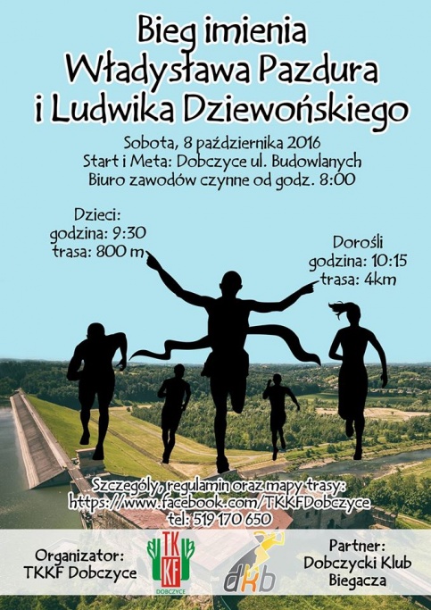 plakat bieg im. Władysława Pazdura i Ludwika Dziewońskiego