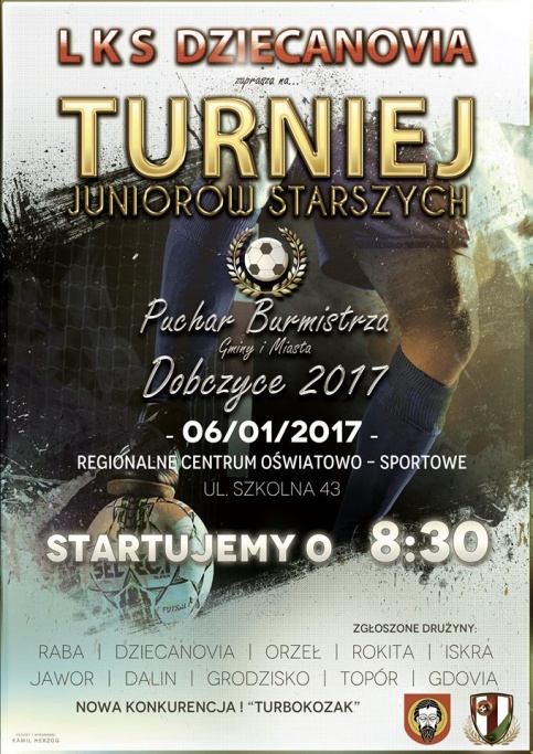 plakat - turniej piłkarski LKS Dziecanovia
