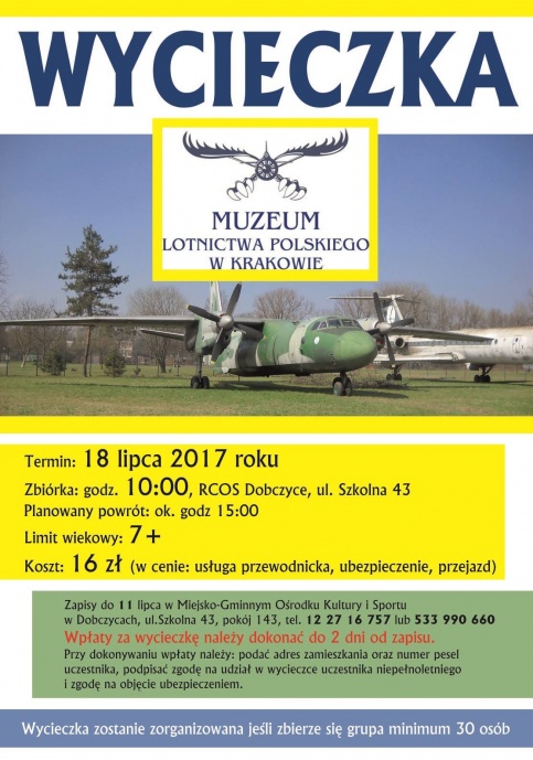 wycieczka do muzuem lotnictwa polskiego