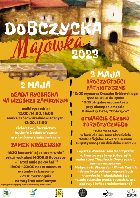 plakat informujący o dobczyckiej majówce 2023