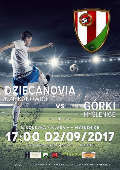plakat Dziecanovia Dziekanowice vs Górki Myślenice 