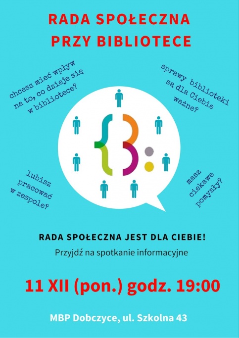 Rada Społeczna przy Bibliotece - spotkanie informacyjne