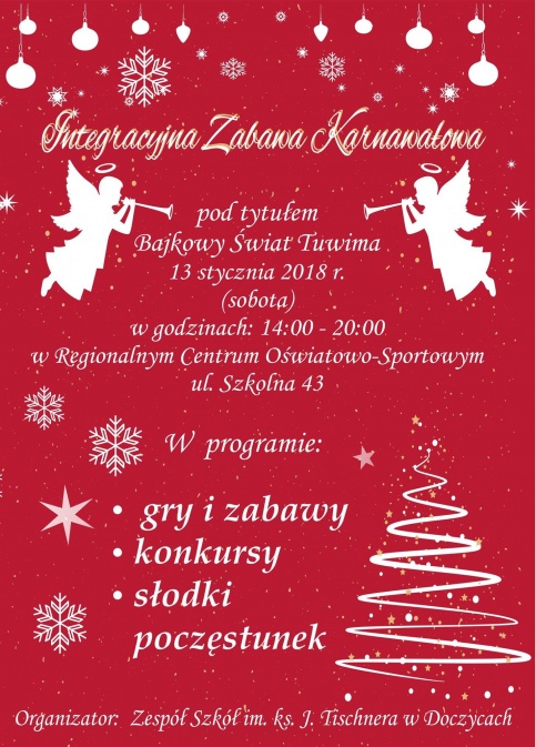 Integracyjna Zabawa Karnawałowa - plakat