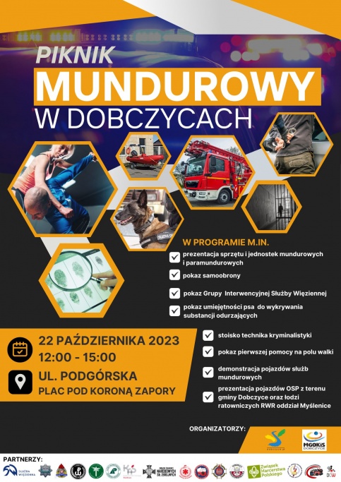 kolorowy plakat z mini grafikami 
