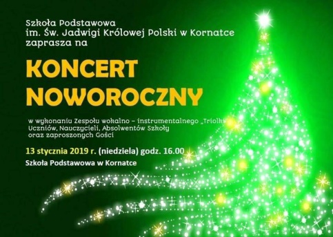 plakat - koncert noworoczny w Kornatce