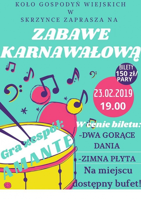 Zabawa karnawałowa w Skrzynce