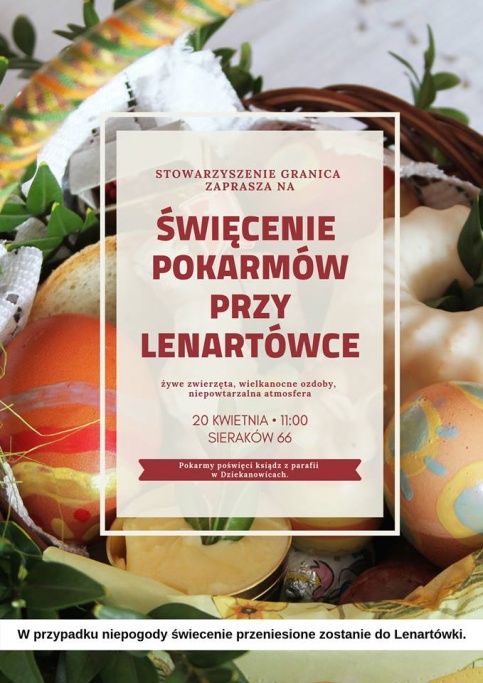 plakat - święcenie w Lenartówce