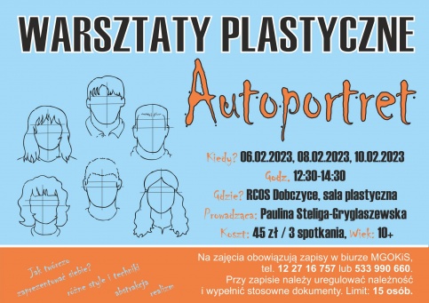 Zaproszenie na warsztaty plastyczne: Autoportret