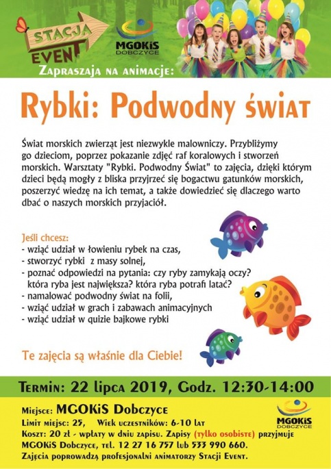 plakat - Animacje - Rybki podwodny świat