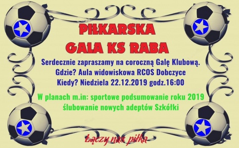 plakat - Piłkarska Gala KS Raby