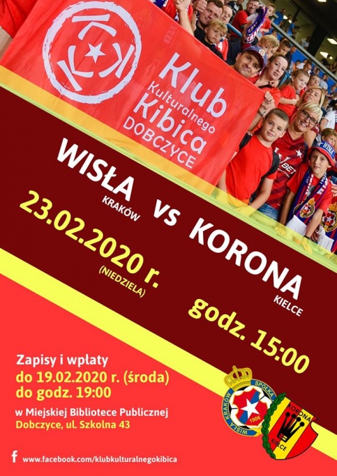 plakat - mecz Wisła vs Korona