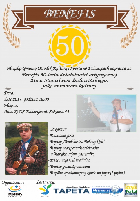 plakat - benefis pana Stanisława Żuławińskiego