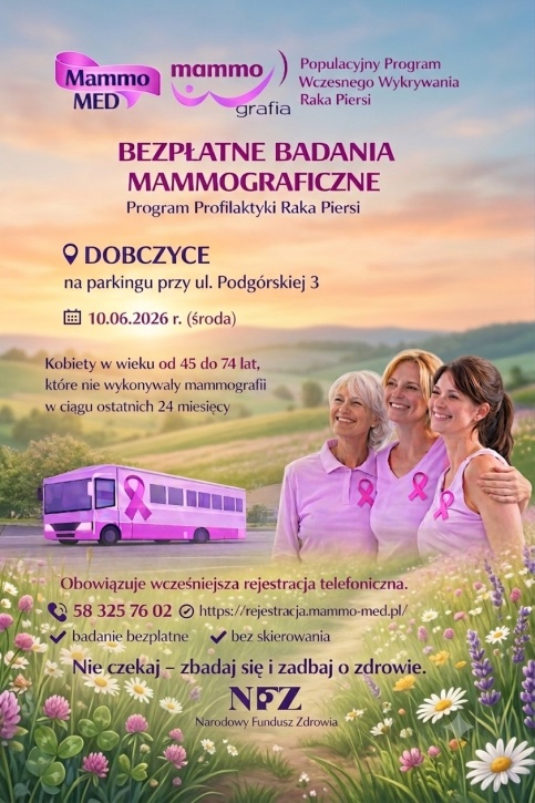 Bezpłatne badania mammograficzne