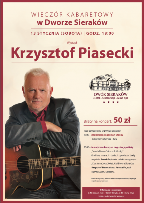 wieczór kabaretowy - plakat promujący