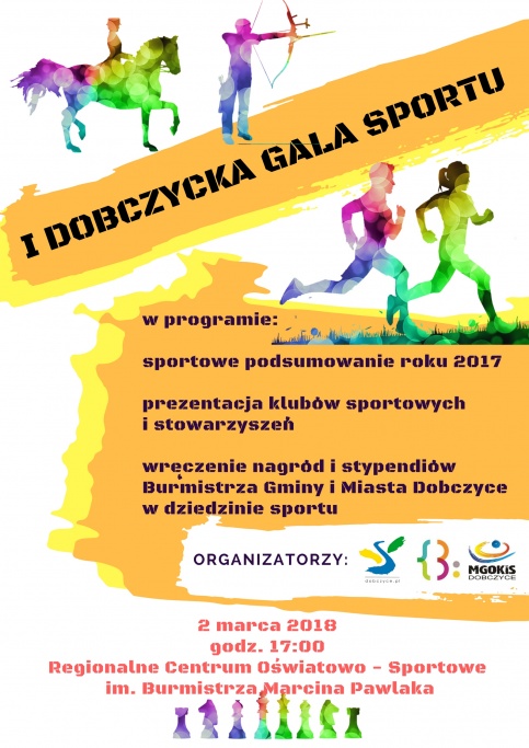 plakat promujący I Dobczycką Galę Sportu