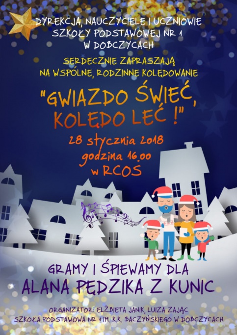 plakat promujący" Gwiazdo świeć, kolędo leć" 