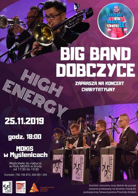 plakat - charytatywny koncert Big Band Dobczyce