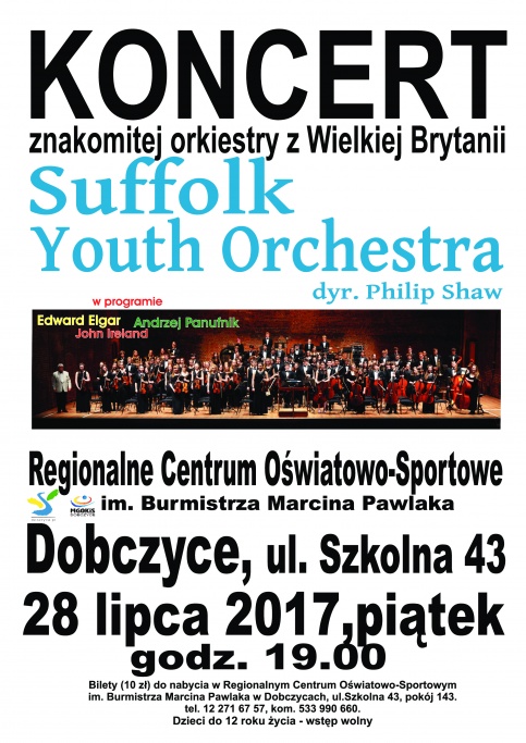 plakat - Koncert symfoniczny: Suffolk Youth Orchestra
