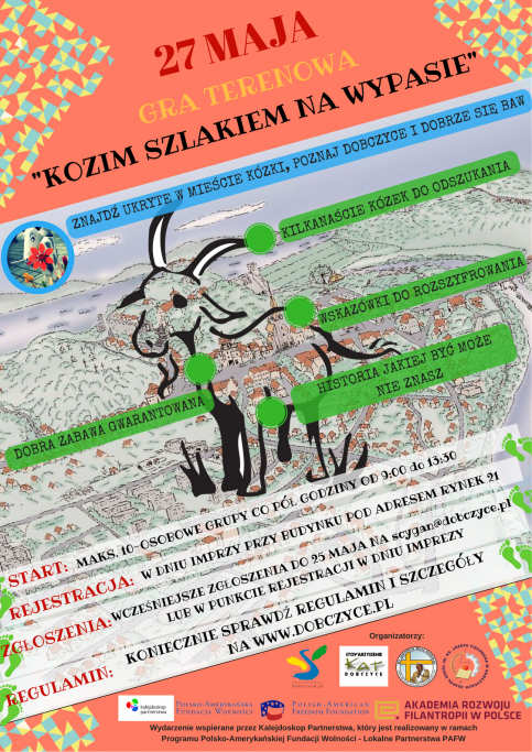 plakat gry terenowej "Kozim Szlakiem na Wypasie"