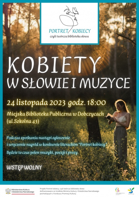 Kobieta z książką na łące przy drzewie 