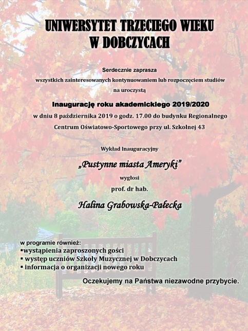 plakat - inauguracja Trzeciego Wieku