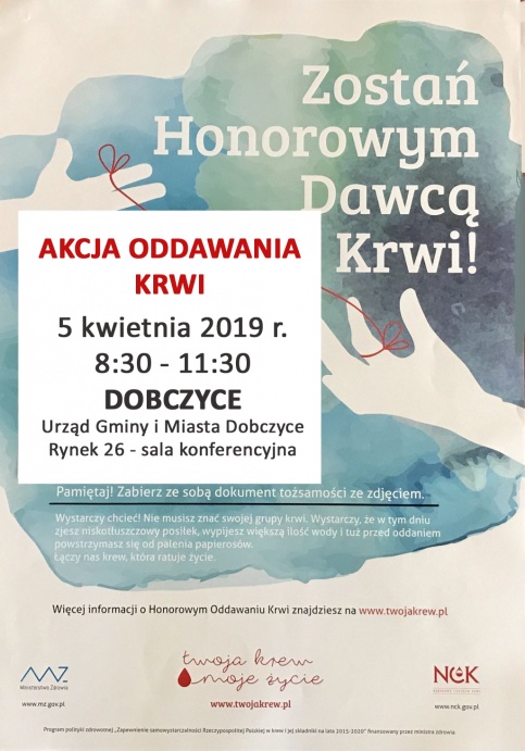 plakat - Zostań Honorowym Dawcą Krwi