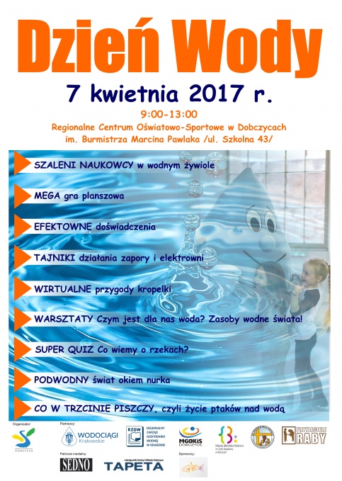 plakat - Dzień Wody w Dobczycach