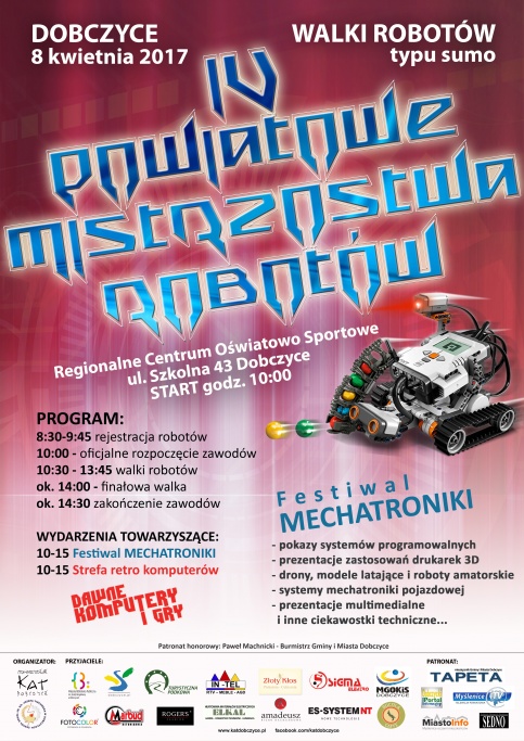 plakat - IV Powiatowe Mistrzostwa Robotów