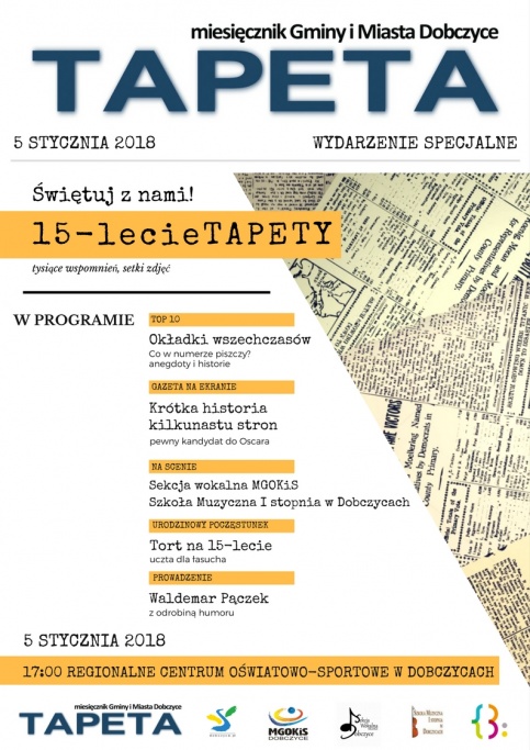 Jubileusz 15-lecia Tapety - plakat promujący wydarzenie