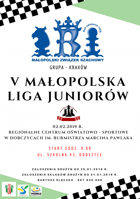 plakat - V Małopolska Liga Juniorów