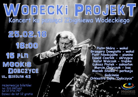 plakat - koncert ku pamięci Zbigniewa Wodeckiego