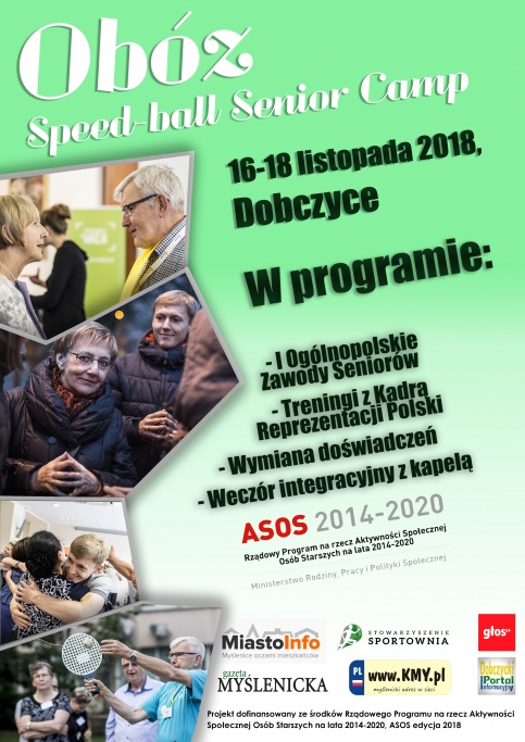 plakat - Ogólnopolskie Zawody Seniorów w Speed-ballu