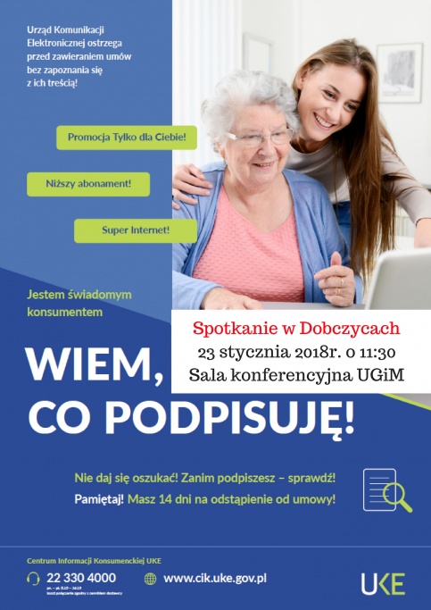 spotkanie "wiem co podpisuję" - plakat