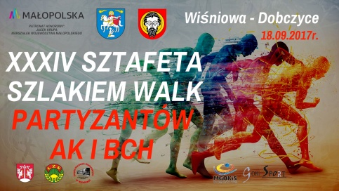 baner - sztafeta szlakiem walk partyzantów 2017