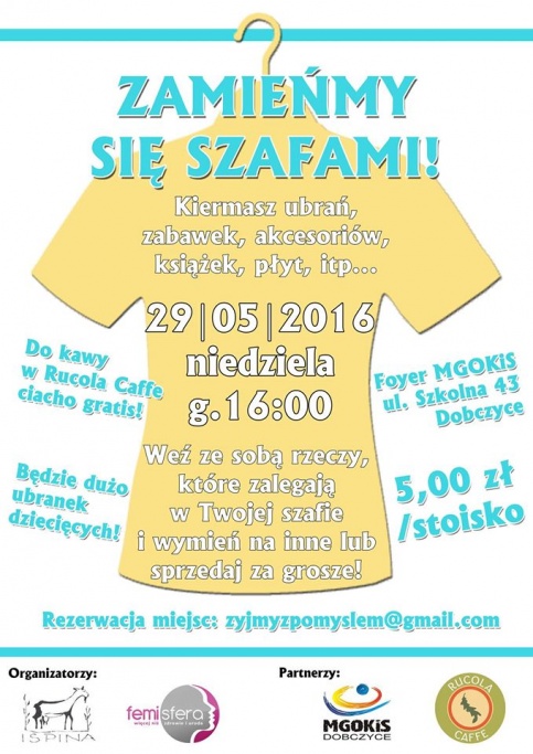 plakat - Zamieńmy się szafami